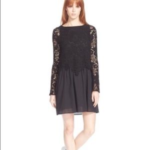 See By Chloe Layered lace & cotton mini dress-NWOT